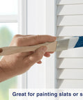 Triangle Detail Paint Brush 1.25 Inch Angled Corner Brush For Walls Doors Cabinets And Molding used on window slats