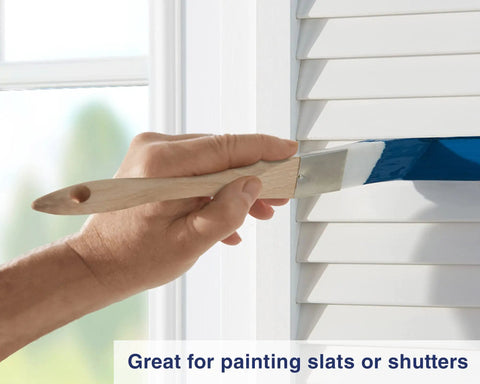 Triangle Detail Paint Brush 1.25 Inch Angled Corner Brush For Walls Doors Cabinets And Molding used on window slats