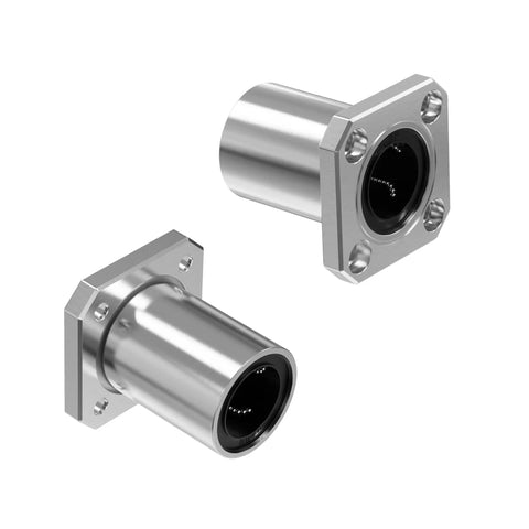 LMK8UU Square Flange Linear Ball Bearings 8mm Bore 15mm OD 24mm Length 2 Pack Double Side Rubber Seal CNC 3D Printer