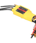 125A Water Cooled Brushless ESC Beefed Up Two Way Forward And Reverse Thrust High Efficiency Speed Controller With Linear BEC 5V 5A For RC Boats And Airships, yellow casing, multiple wires connected
