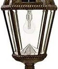 Outdoor Solar Post Light With Pier Base In Weathered Bronze Finish Aluminum Beveled Glass Royal Bulb 150 Lumen Warm White LED Mount