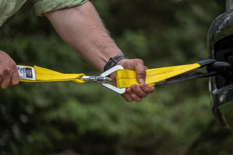 2 Inch By 24 Inch Premium Axle Tie Down Strap With D Rings, Heavy Duty Cargo Tie Down For Hauling, 3333 Lbs Working Load Limit And 10000 Lbs Break Strength, One Color