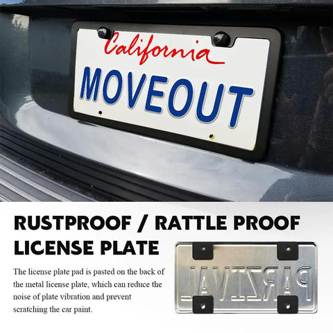 Lock Up Your Ride With This Anti Theft License Plate Screws Kit Featuring Tamper Proof Security Fasteners M6 Thread Black Mounting Hardware Includes Key To Keep Jokers From Yanking Your Tags Off Front Or Rear Bumper Today, shown on a vehicle with a license plate.