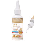 Waterproof Fabric Glue For Quick Dry, Clear Clothing Adhesive With Strong Hold, Flexible Textile Repair Solution bottle with tip.