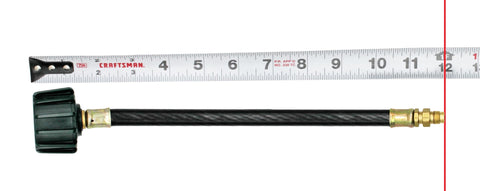Two Pack 12 Inch Propane Hose Connectors With 1 Quarter Inch Inverted Flare Not NPT For RV Van Or Trailer Regulators