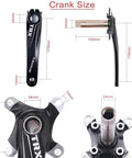 Hollow Aluminum Mountain Bike Crankset With 104 BCD 30T 38T Chainrings 170mm Crank Arm Narrow Wide Round And Oval Options Integrated Design