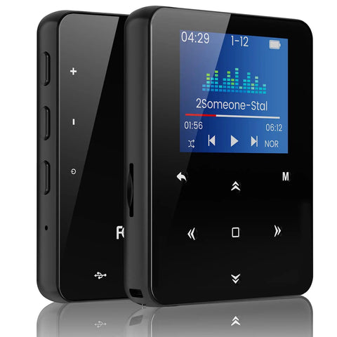 64GB Bluetooth 5.3 MP3 Player With Hi Fi Lossless Sound, Pocket Size For Running And Workouts, Built In Speaker display