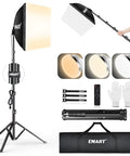 Pro 16x16 Softbox Lighting Kit With 85W LED Bulbs Remote Control 3000K-6000K Color Temp And 65 Inch Adjustable Tripod Stand setup