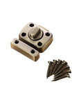 Push Pull Cabinet Door Latch With Thickened Bolt For Stable Locking, Reversible Left Right Installation, Bronze Finish, with screws
