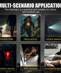 Various uses of Pocket LED Flashlight With Clip On Magnetic Base And Dual Light Sources For EDC Five Modes And 500 Lumens