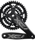 Beefy Three Piece 9 speed crankset with 44T 32T 22T chainrings, 170mm crank arms, 104 BCD square taper, MTB ready