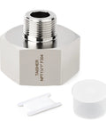 No Sweat 304 Stainless Steel Hex Reducer Adapter For Heavy Duty Plumbing 1-1/4 Inch Npt Female To 1 Inch Npt Male with tape.