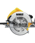 Super Light 15 Amp Corded 7-1/4 Inch Circular Saw With Sweet 53 Degree Bevel Stops showcasing front view and blade details.