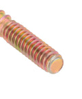 Heavy Duty Zinc Plated Hanger Bolts 1/4 20 X 1-1/2 Double Head Dowel Screws Wood Furniture 10 Piece Set showing the threaded end.