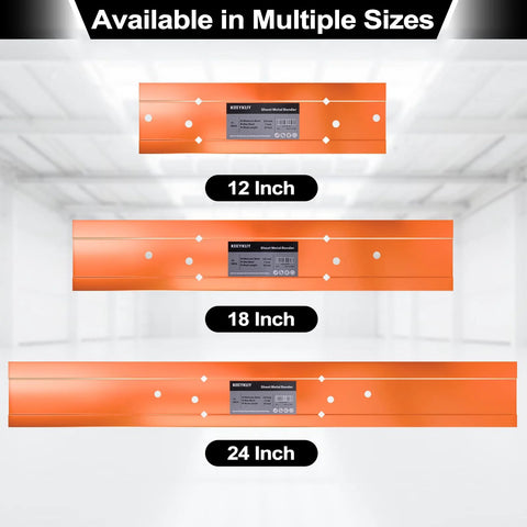 Sheet Metal Bender Hand Seamer For HVAC Ductwork Roofing And Metal Panels Ideal For Pros And DIYers 12 18 Or 24 Inch Lengths With Three Eighths Or One Inch Fold Depth Heavy Duty Steel Brake In High Visibility Orange By Kbiykuy