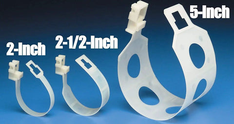 Loop Cable Hangers For Communications Cable Support 50 Pack Two And A Half Inch Regular Flexible Non Metal Hangers in 3 sizes