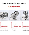 Rock Solid Three Jaw Chuck And Precision Dividing Head Kit With Smooth Rotary Indexing Table And Heavy Duty Tailstock for 0-90 degree adjustments.
