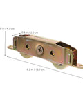 Heavy Duty Barn Door Roller Kit Includes Two Rock Solid Aluminum Sliding Pulley Wheels Crafted For Whisper Quiet Closet And Window Screen Tracks Delivering A Seamless Gliding Experience And A Truly No Sweat Setup - Close-up of a sliding pulley wheel.
