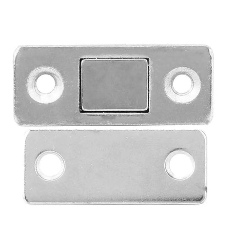 Stainless Steel Cabinet Door Magnets Set 10 Pcs Sliding Door Catches With Double Sided Tape For Cabinets Closets Drawers Concealed Magnetic Hardware