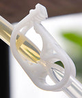 White plastic tubing clamp for 1/4-1/2 in tubing; adjustable lab hose clamp, pack of 5
