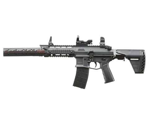 Hydra Full Size 177 Caliber CO2 Blowback Air Rifle With Red Dot Sight, full auto and semi auto modes, side view