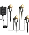No Fuss All In One Low Voltage Landscape Lighting Kit With Dusk To Dawn Transformer Waterproof Spotlights Dimmable LED Outdoor Lighting