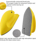 Five Pack Sanding Blocks Set With Round And Mouse Shapes, ergonomic yellow mouse-shaped block with soft grip