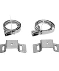 Heavy Duty Sign Mounting Brackets For Large Poles, Adjustable Street Sign Hardware With Rugged Pole Clamps displayed