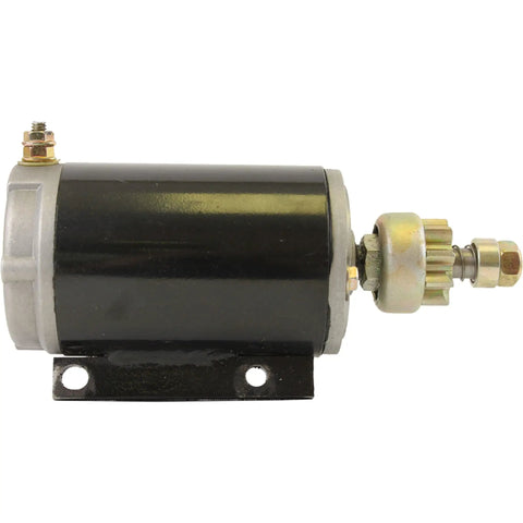 12V Marine Starter Replacement For Evinrude Outboards, 9-Tooth PMDD, CCW Rotation, side view showing mounting hardware.