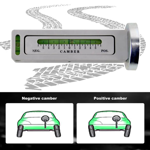 Two Piece Universal Magnetic Camber Gauge For Dead Nuts Wheel Alignment That Locks Tight To Cast Iron Hubs Making Wheel Tracking A Breeze For Weekend Warriors