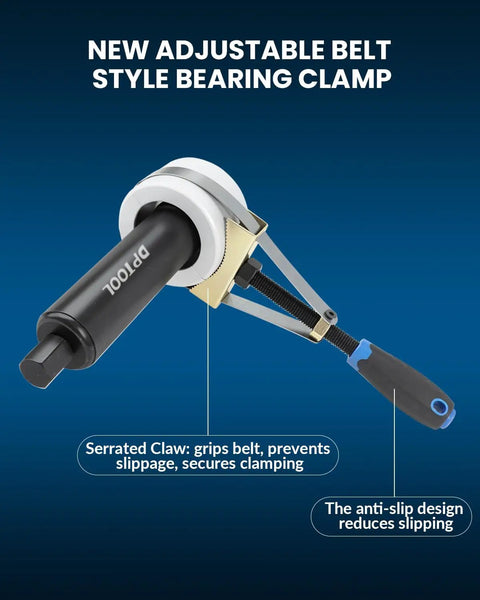 Clamshell Carrier Pinion Bearing Puller Set Color Coded 75mm 74mm 70mm Sizes, Heavy Duty Clamp, Ergonomic Non Slip Handle