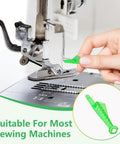 Fish Mouth Needle Threader For Sewing Machines And Hand Use Automatic Needle Threader Tool in use on sewing machine