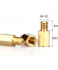 40Pcs Hex Brass Standoff Spacer Pillar Kit With Dual Threaded Ends And Copper Nuts And Screws For Electronics, PCB Mounts, 6#-32 4mm