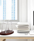 Newton Cradle Desk Toy With Clinking Pendulum Balls Calming Stress Relief For Home Office Decor Educational Gift