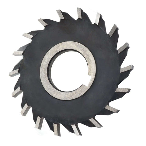 Front view of Beefy HSS Disk Shaped Milling Cutter Disc Set With 32mm Bore For Quick Gear Cutting In Metalworking And Machining 100x6mm
