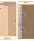4 Piece Furniture Anti Tip Kit With Adhesive Wall Anchors For Home Use No Fuss Install Sturdy Stainless Steel And Acrylic Materials To Secure TVs And Heavy Furniture From Tip Overs. Detail 2: adhesive wall anchors on cabinet