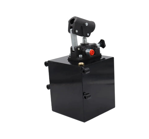Grease Monkey Approved Heavy Duty Single Acting Hydraulic Hand Pump With Quick Release Knob Tough Cast Iron Frame And Chrome Rod Rated For 1300 PSI Pressures Includes 22 Inch Handle Wall Mount
