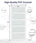 36 By 84 Inch Glass Barn Door With 6.6 Ft Brushed Nickel Sliding Hardware Kit And Handle, Pre Drilled Ready To Assemble displayed