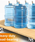 Heavy-duty load-bearing V Groove Wheel Pulley for material handling with water bottles on wooden platform