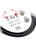 Two Pack 3 Way Hydraulic Diverter Valve Kit For 1 To 2 Ton Mini Excavators With 31 Inch Hoses Quick Connectors Auxiliary Connector And M14 Hose Attachments For Easy Attachments Upgrades