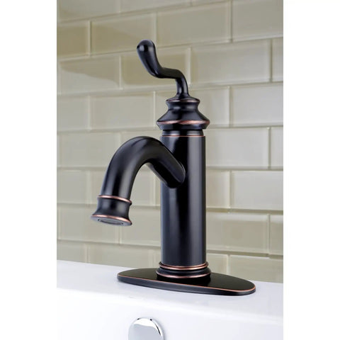Royale LS5413RL Brushed Brass Bathroom Faucet With Solid Brass Construction Drip Free Ceramic Disc Cartridge Deck Mount 1.2 GPM