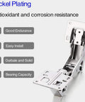 170 Degree Frameless Cabinet Door Hinges With Hidden Hydraulic Soft Closing And Adjustable Mounting Stainless Steel Full Coverage Pair For American And European Style Cabinets Wardrobes Bookcases And More, nickel plating, antioxidant-resistant
