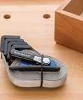 Band Clamp Accessory Kit with plastic boot and rubber retainer strap for 1 x 15 band clamp and older clamps on wooden table