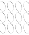 12 Piece Adjustable Worm Gear Hose Clamp Set 6 7 Eighths Inch To 7 Three Quarters Inch Beefy 304 Stainless Steel displayed