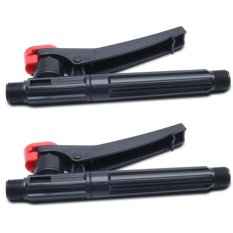 2 Pack Pump Action Backpack Sprayer Wand Replacement, Trigger Handle And Sprayer Parts, black wands with red detail