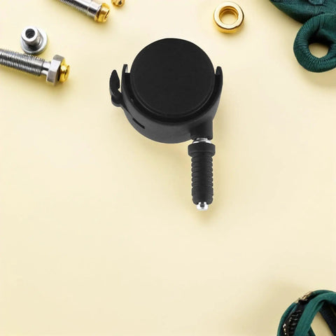 Swivel Stem Caster Wheels with Brake 2set for Furniture and Bed Frames, black wheel with stem, suitable for various furniture types.