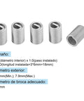 50 Pcs M6 X 1.0 X 3D Stainless Steel Helicoil Thread Inserts Set shown in a side-by-side view for aluminum and soft metals