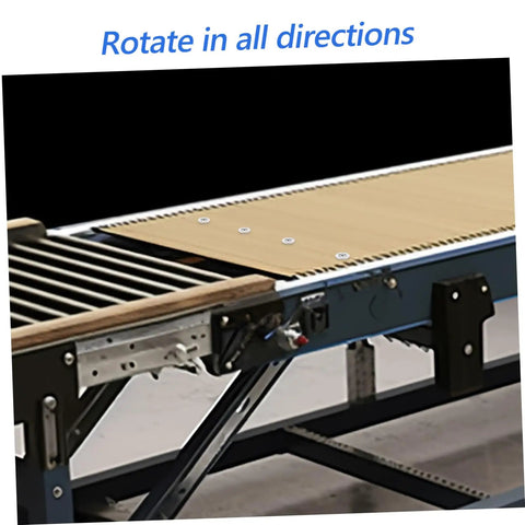 Conveyor table with 12 Pieces Mounted Bearing Casters Stainless Steel Transfer Bearings For All Directional Use.