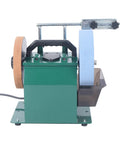 Tough As Nails 110V Water Cooled Grinder With 10 Inch Sharpening Stone, heavy-duty green machine with two wheels.
