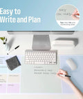 Erasable Desk Pad 32x14 Inch Three In One Mouse Pad And Planning Whiteboard For Your Desk with markers and cleaning cloth